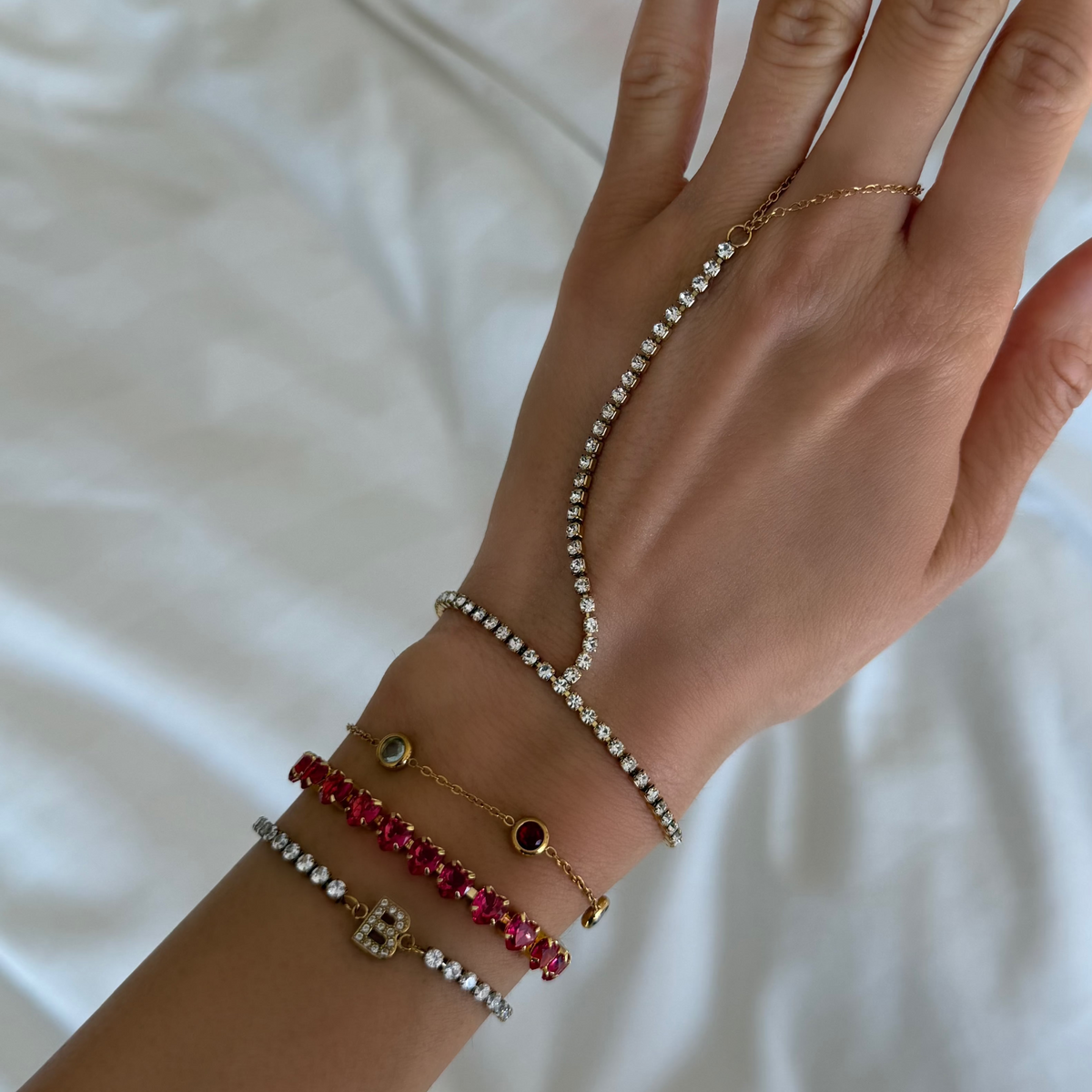 Icy Initial Tennis Bracelet