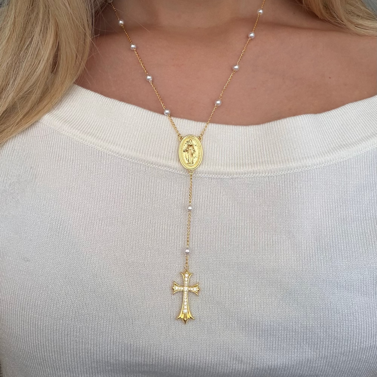 Sacred Glow Lariat Necklace