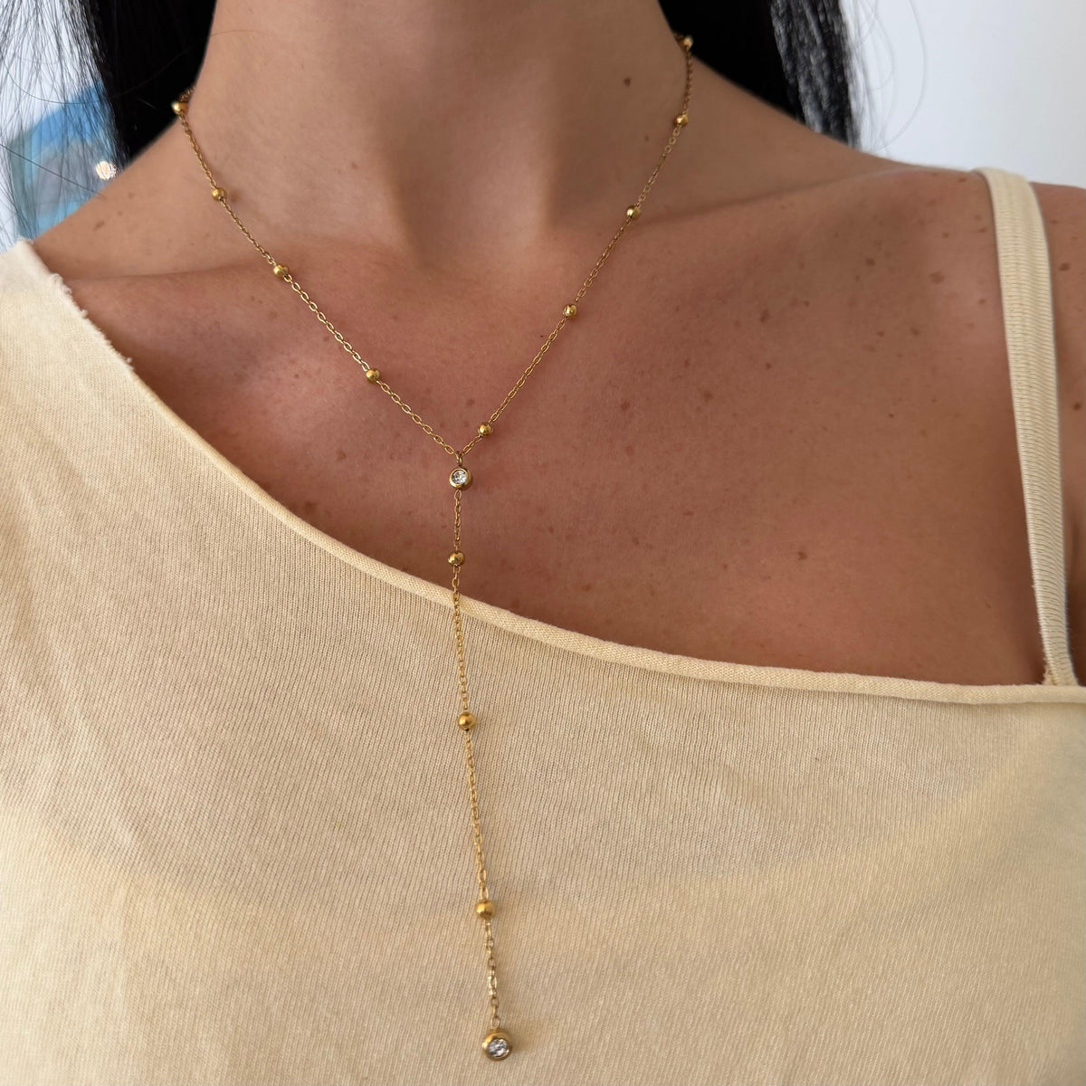 Raindrop Lariat Necklace