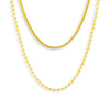 Layered Snake & Bead Chain Necklace