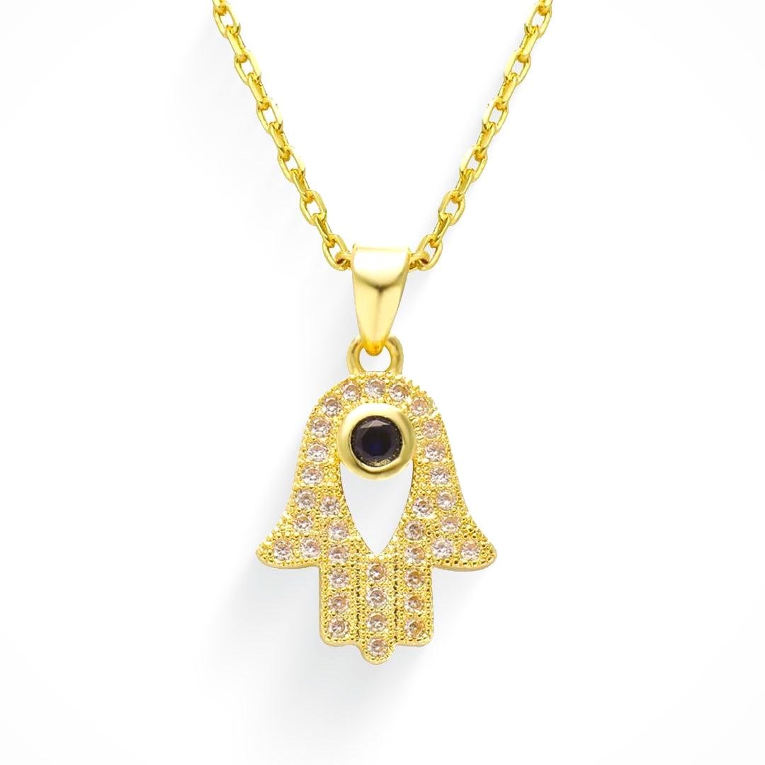 Eye Am Over It Hamsa Necklace