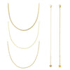 Fine Lines Bundle: 5 Piece Necklace and Bracelet Bundle
